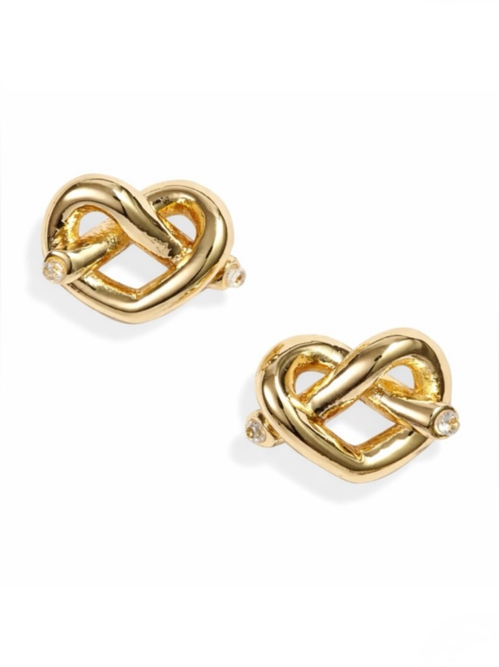Kate Spade Loves Me Knot Gold Tone Stud Earrings